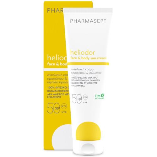 Pharmasept Heliodor Face & Body Sun Cream Spf50 Αντηλιακή Κρέμα Προσώπου & Σώματος Υψηλής Προστασίας 150ml